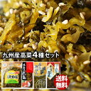 【メール便】 送料無料 和風惣菜 漬物 三池高菜 ごまたかな 明太子高菜 からし高菜 高菜油炒め セット 高菜漬け 4種 詰め合わせ ご飯のお供 ごはんのとも ...