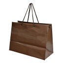 \最大全額ポイント還元/ ギフトバッグ グロッシー ダークブラウン サイズ:M(36×27×15cm)