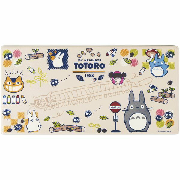 スタジオジブリ となりのトトロ グッズ インテリア お歳暮 ギフト トトロ キャラクター おえかきロングマット 45×90cm PVC キッチンマット ベージュ...