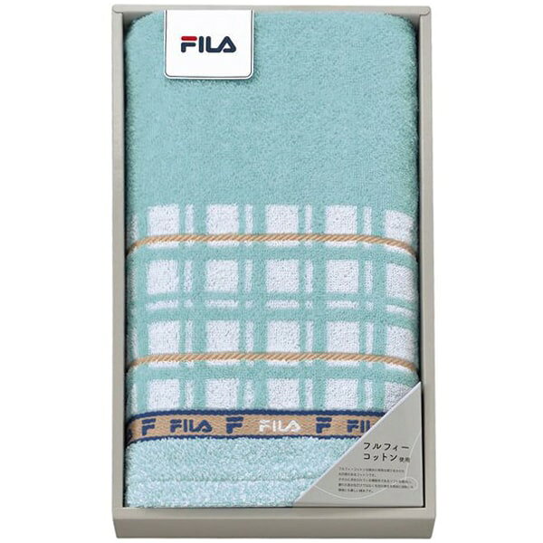 樂天商城 - FILA フィラ タオル 母の日 ギフト ロングタオル スポーツタオル ラグーナ おしゃれ ブランド チェック ブルーグリーン 日用品 繊維雑貨 内祝い お返し 出産内祝い 結婚内祝い 結婚祝い 出産祝い 香典返し 快気祝い 引越し 挨拶 お礼 FL-1598 母の日ギフト2026