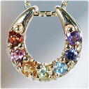 K10 0.07ct アミュレット ペンダント ダイヤ 0.1ct 10金 リバーシブルト ネックレス 馬蹄
