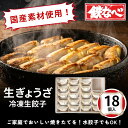 冷凍生餃子 18個 【鉄なべ餃子】 タレ付き 手作り 生ぎょうざ 送料無料 冷凍 餃子 ギョウザ 国産 鉄鍋 おつまみ お取り寄せ