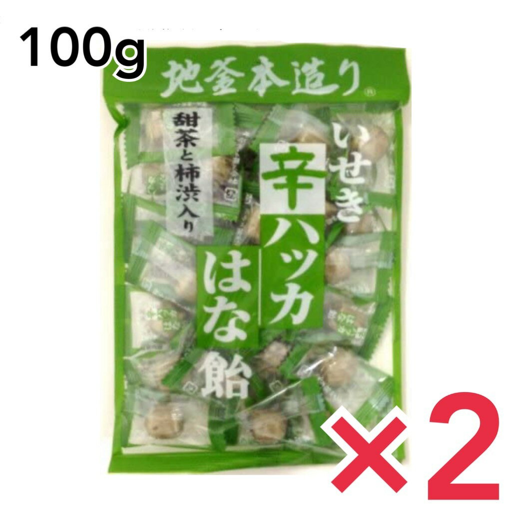 井関食品 甜茶と柿渋入り 辛ハッカはな飴 100g 2袋セット