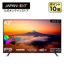 JAPANNEXT IPSパネル搭載43インチ大画面 フルHD(1920x1080) 液晶モニター JN-IPS43FHD-U / HDMI USB再生対応 sRGB98 PCモニター 液晶モニター パソコンモニター ジャパンネクスト