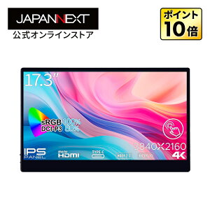 JAPANNEXT 17.3 åѥͥ 4K(3840x2160) Х˥ JN-MD-IPS173UHDR-T miniHDMI USB Type-C HDR ޡȥդ Х˥ ˥ PC˥ վ˥ ѥ˥ ѥͥ