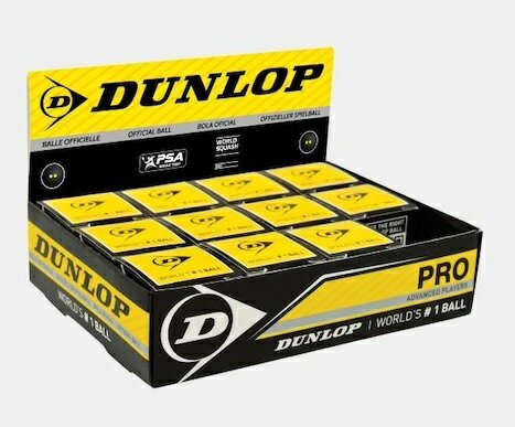 【全品10％OFFクーポン】▼～5/20 23:59まで スカッシュ ボール ダンロップ 1箱／12球単位 PRO XX（DA50036）Dunlop 12個 squash ball