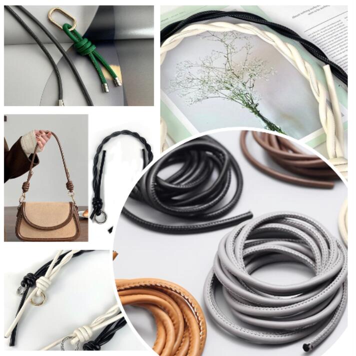 PUコード1m 直径約6mm 全11色 JPC0116-2 フェイクレザー 手芸材料 手芸用品 アクセサリーパーツ ハンドメイド