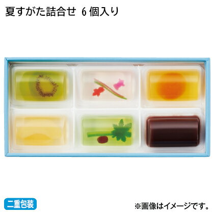 07/03まで！！【通常価格3500円→2800円】お中元のし付き 夏すがた詰合せ　6個入 お取り寄せ ギフト プレゼント 贈答 送料無料 (レビュー記入で300円OFFクーポン配布中)のサムネイル