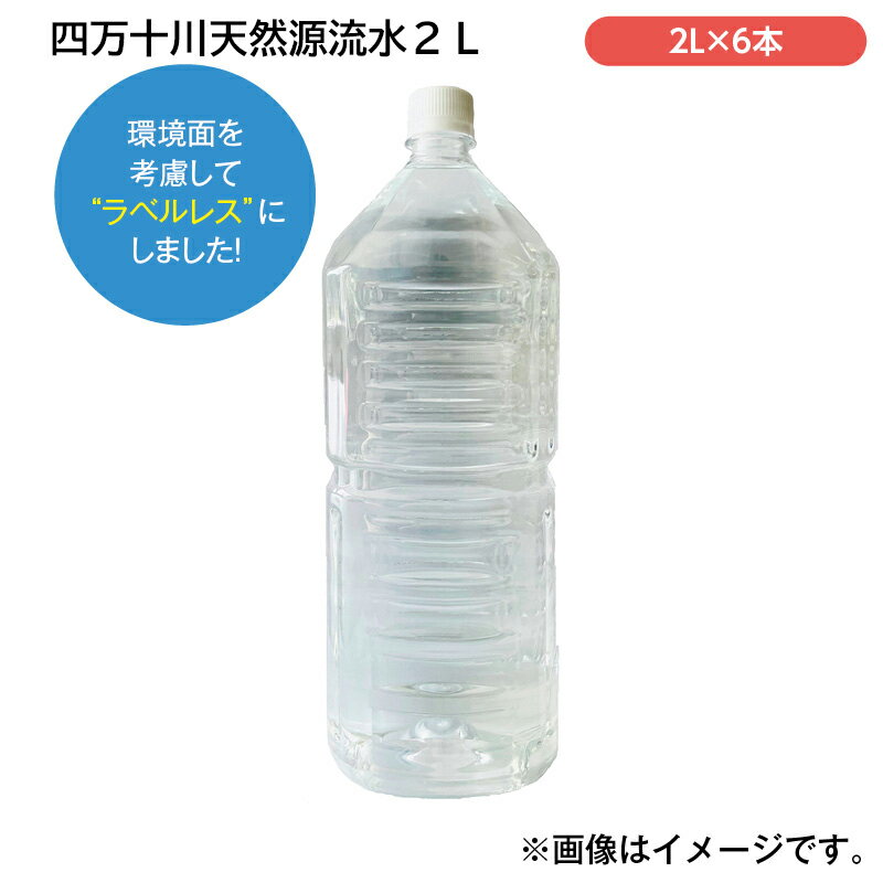 四万十川天然源流水 （ラベルレス）　2L　500ml 送料込み ギフト プレゼント 贈答 お取り寄せ (レビュー記入で300円OFFクーポン配布中)