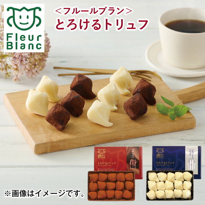 ＜フルールブラン＞とろけるトリュフ チョコ チョコレート 送料込み ギフト プレゼント 贈答 お取り寄せ お土産 (レビュー記入で300円OFFクーポン配布中)のサムネイル