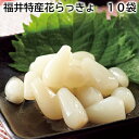 福井特産花らっきょ 10袋 送料込み ギフト プレゼント 贈答 お取り寄せ お土産 (レビュー記入で300円OFFクーポン配布中)