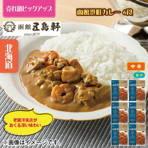 函館港町カレー 6食 送料込 ギフト プレゼント 贈答 お取り寄せ お土産 (レビュー記入で300円OFFクーポン配布中)