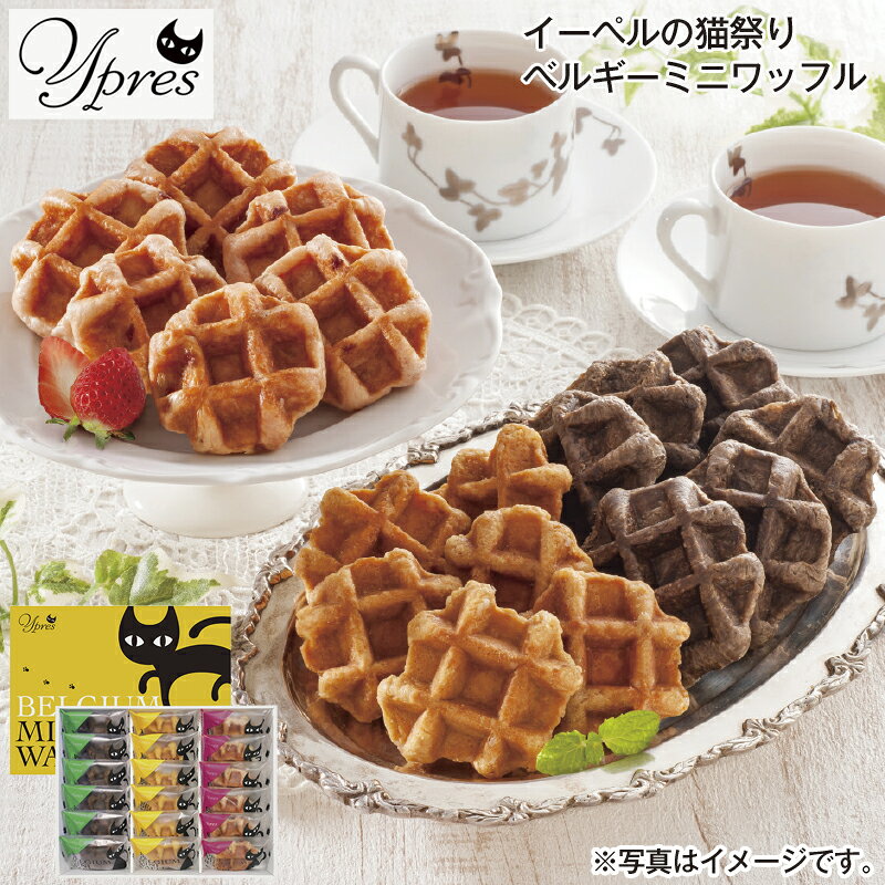 イーペルの猫祭り　ベルギーミニワッフル 送料込み ギフト プレゼント 贈答 お取り寄せ お土産 (レビュ..
