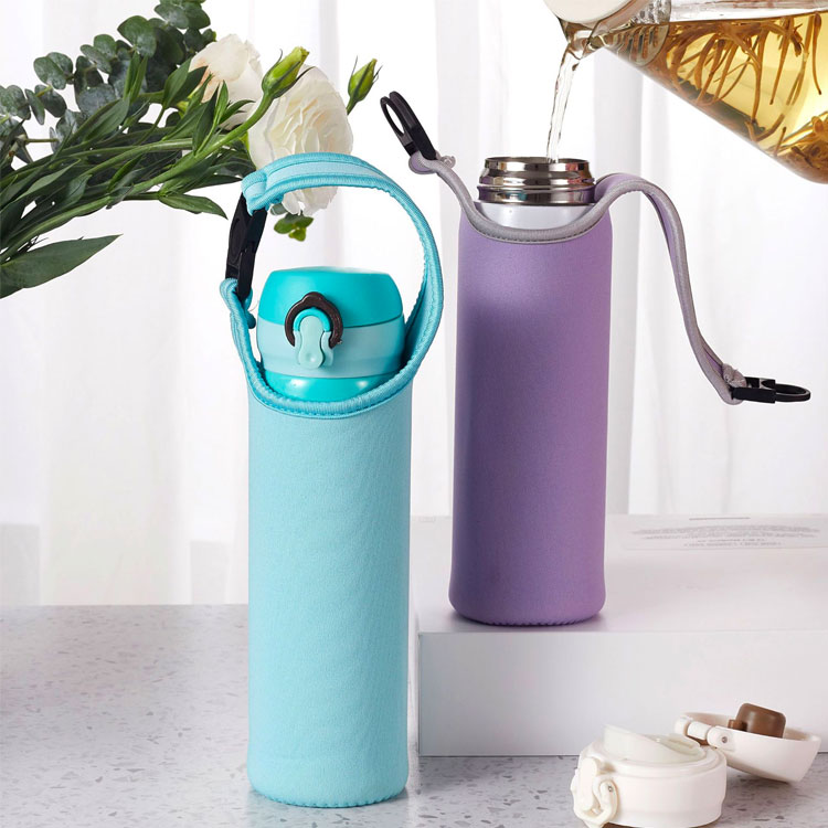 ジャパンSelectの水筒カバー ペットボトルカバー 750ml 水筒 ショルダー 保温 保冷 水筒ホルダー ペットボトル ストラップ 肩紐付き 水筒ケース 子供 大人 シンプル 斜め掛け 男女兼用｜アングル3