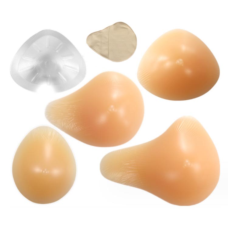 ジャパンSelectの全摘 3点セット 水滴型 100g~400g 乳がん用 乳ガン シリコン 三角型 3点セット 手術後 螺旋型 乳癌 ロング型 パッド ボディメイク 人工乳房 バスト補正 部分切除 肩こり 胸 パッド 乳がん 送料無料｜アングル2
