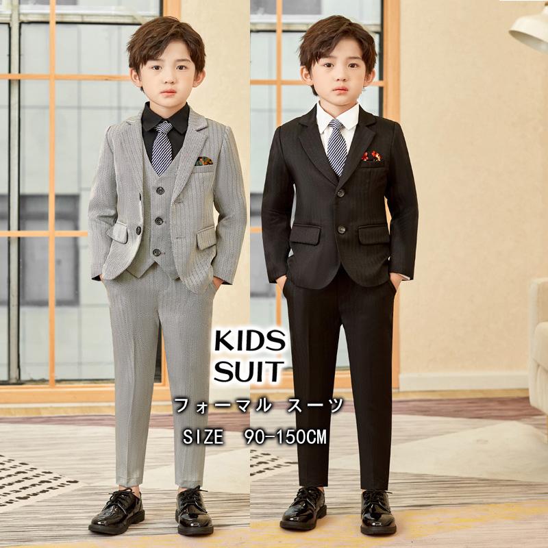乐天商城 - 子供服 フォーマル スーツ おしゃれ 入学式 卒業式 男の子 タキシード キッズ 結婚式 発表会 卒園式 七五三 誕生日 子ども ジュニア 90
