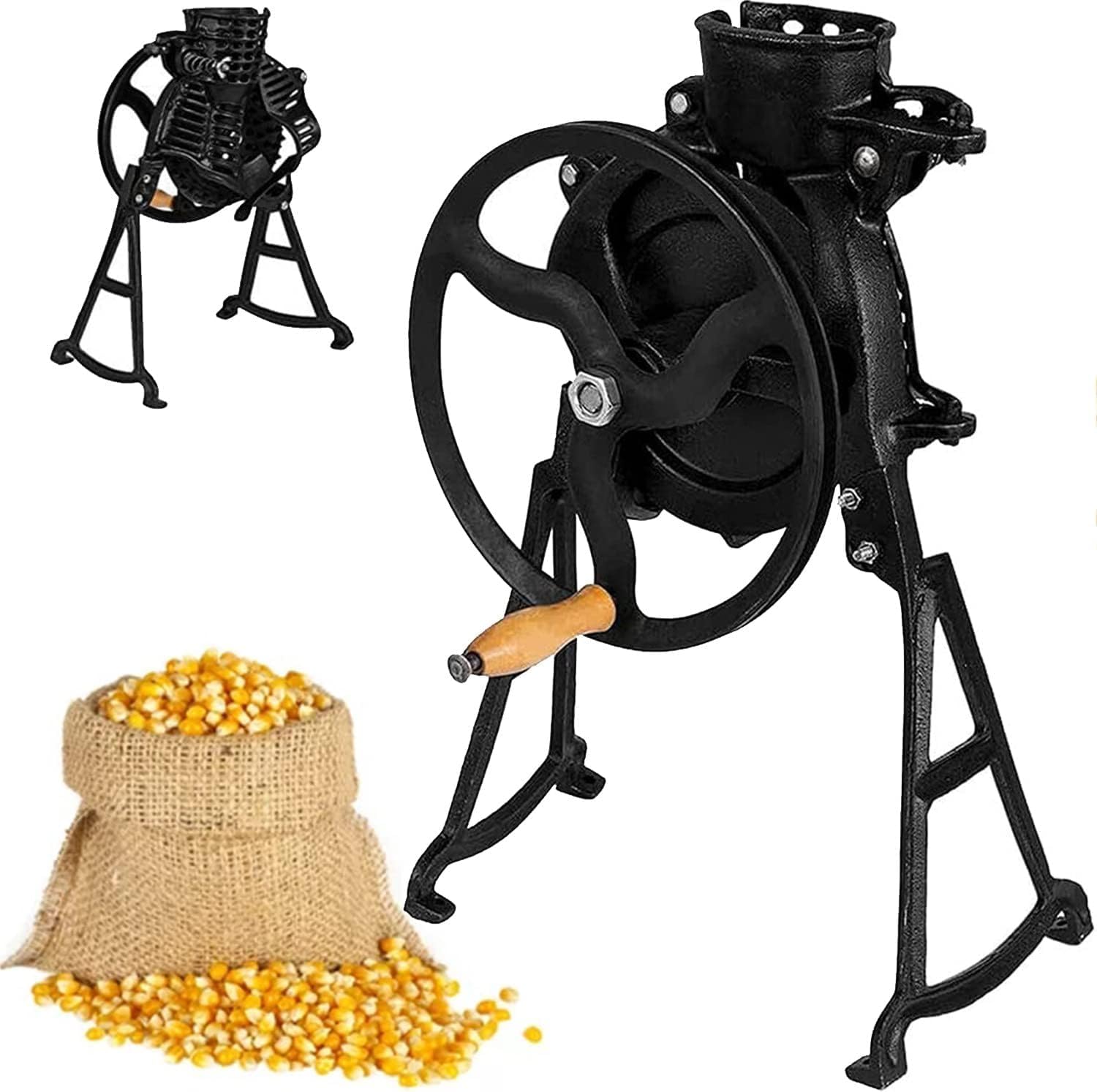 Basic Materials - 手動トウモロコシ脱穀機、トウモロコシ脱穀機 40-60kg / hの商用手動トウモロコシ皮むき器、ヘビーデューティートウモロコシ殻むき機、ハンドクランク付きトウモロコシ穂軸デコラー - トウモロコシセパレーター Ordinarytype