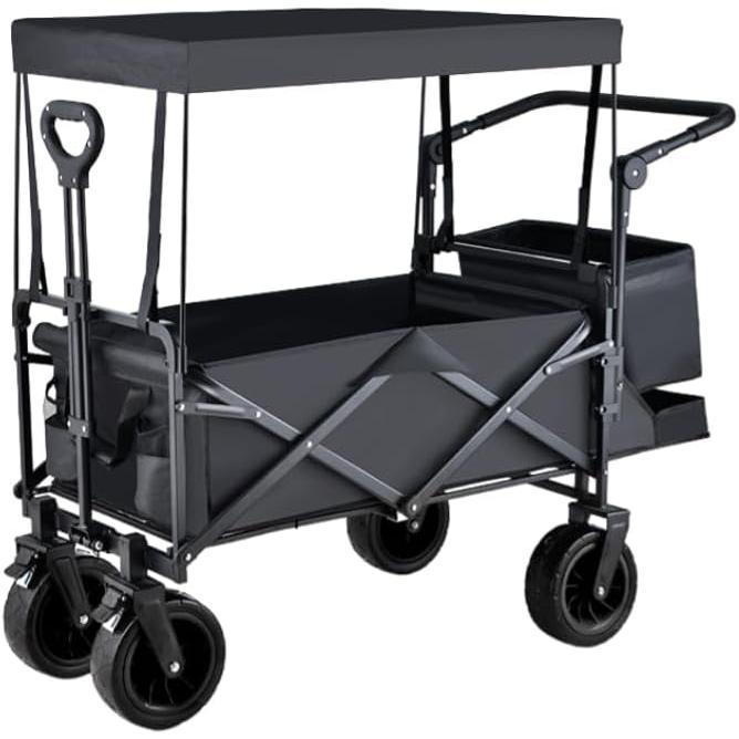 全品2点で5キャリーワゴン 屋根付き 大容量180l 耐荷重225kg アウトドアワゴン 特...