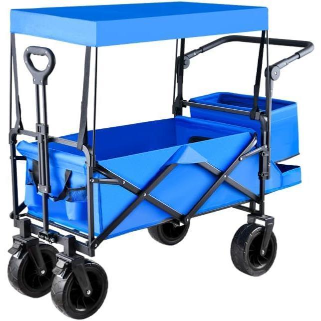 全品2点で5キャリーワゴン 屋根付き 大容量180l 耐荷重225kg アウトドアワゴン 特...