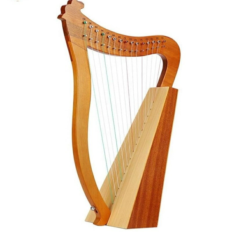 Rakuten - 木製竪琴 アイリッシュハープ 15 19弦 手作り チューニングレンチ ハープ弦付き 音楽愛好家 初心者 子供 大人用