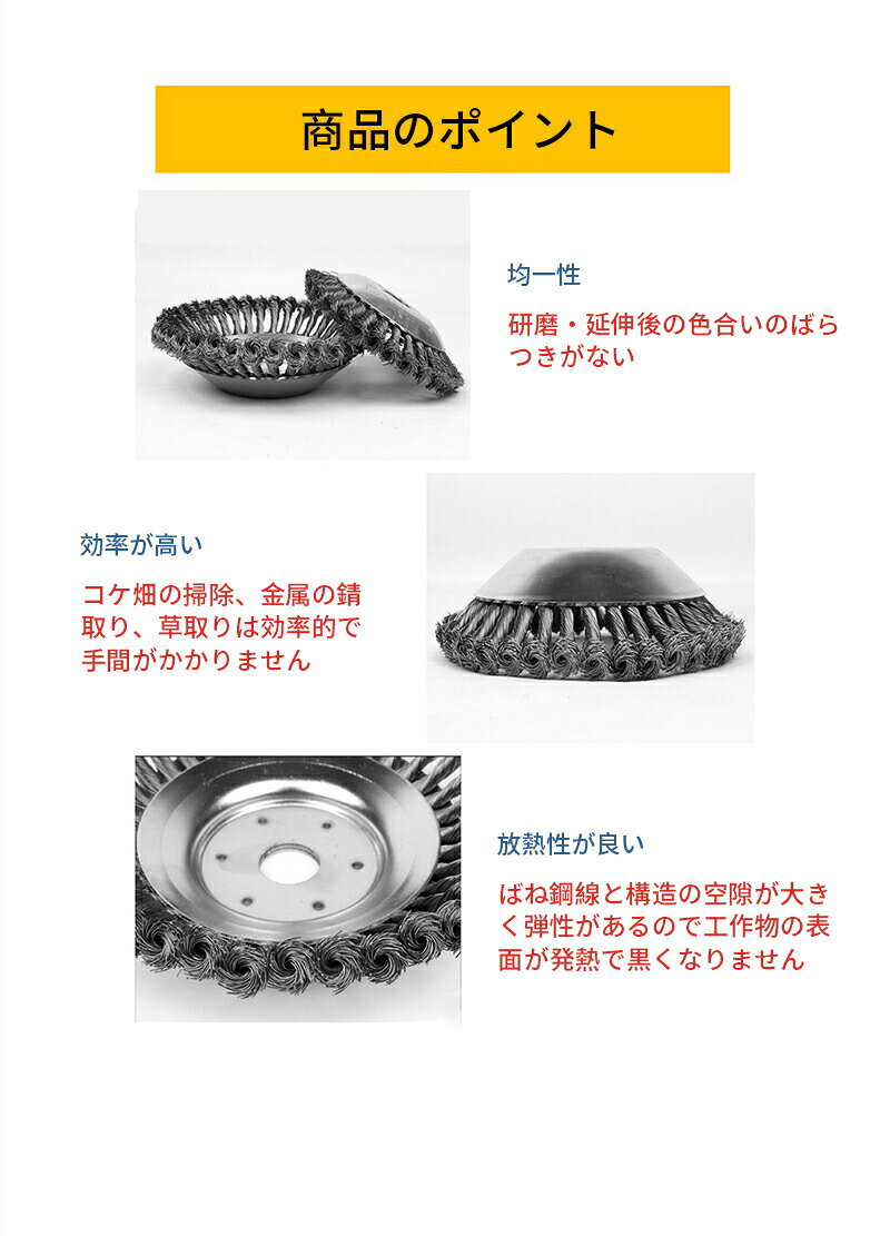 草刈器 ブラシ カッター 替え刃草刈器交換用ヘッド 替え刃 草刈機用　6インチ 内径...
