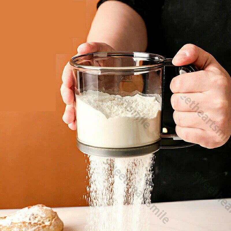 Sifters - 粉ふるい 粉 裏ごし器 うらごし 粉ふるい器 漉し器 ハンディ 洗える 容器 手動ふるい 軽量 計量 小麦粉 片栗粉 目盛り お菓子作り キッチン 便利グッズ 調理道具 調理器具 製菓道具 片手 製菓道具 送料無料