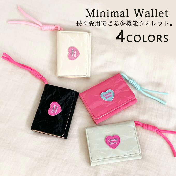 B, C, D, G, J, L, S, T, Z - 三つ折り財布 レディース ミニ財布 折り財布 かわいい ミニウォレット 小さい財布 さめ シンプル 使いやすい レディース財布 ミニサイフ ストラップ付き 落ちない ギフト プレゼント 送料無料