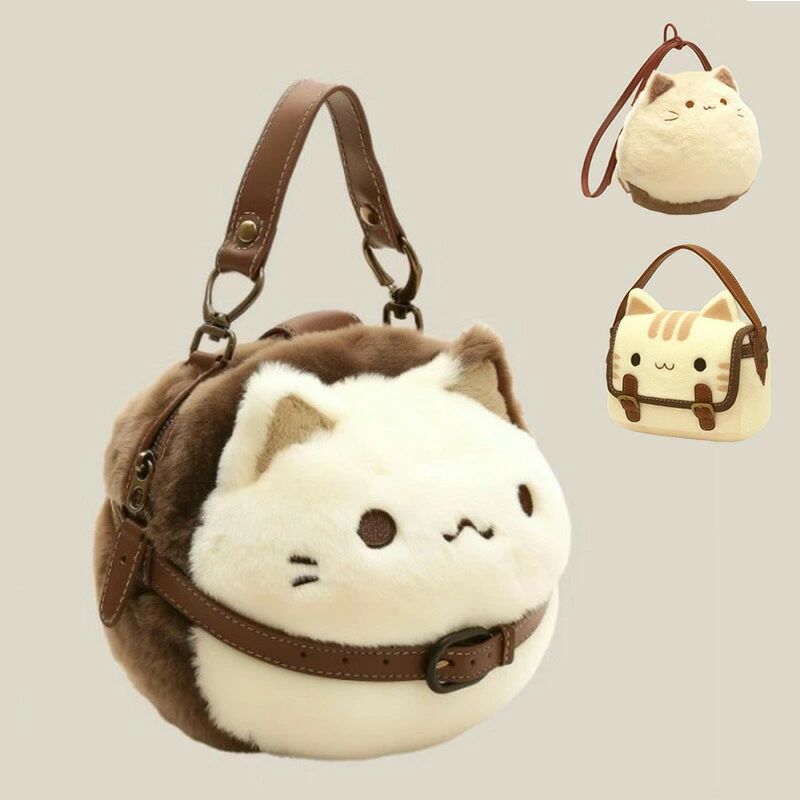 乐天商城 - ショルダーバッグ 猫 ねこ バッグ 猫顔 かわいい レディース 猫 三毛猫 ペット2Way 斜めがけ 斜めがけバッグ 肩がけ ボディーバッグ ハンドバッグ トートバッグ スマホポーチ 小物入れ もふもふ 猫型バッグ 猫好き ネコ プレゼント ギフト 送料無料