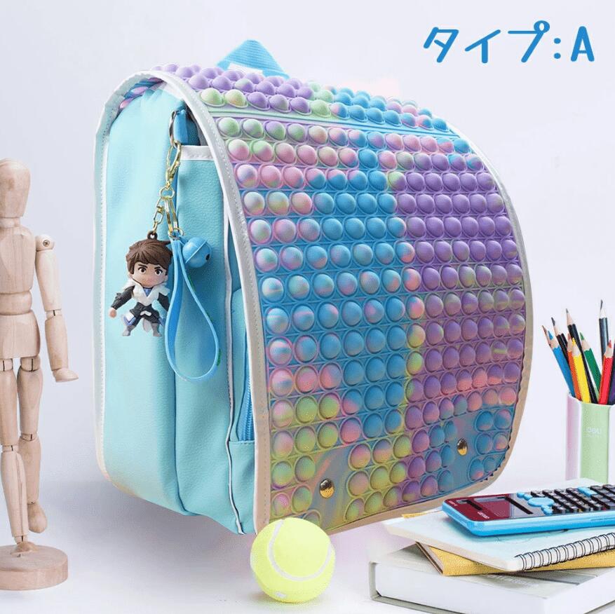 50 キーホルダー型フィギア付き（スタイルランダム） 2色 リュック バックパック レディース ビジネスリュック レジャーパック ストレス解消グッズ プッシュ ポップ バブル 知育 スクイーズ 玩具 カラフル バブル感覚 japanselect-10013541 ジャパンSelect サンプル画像2
