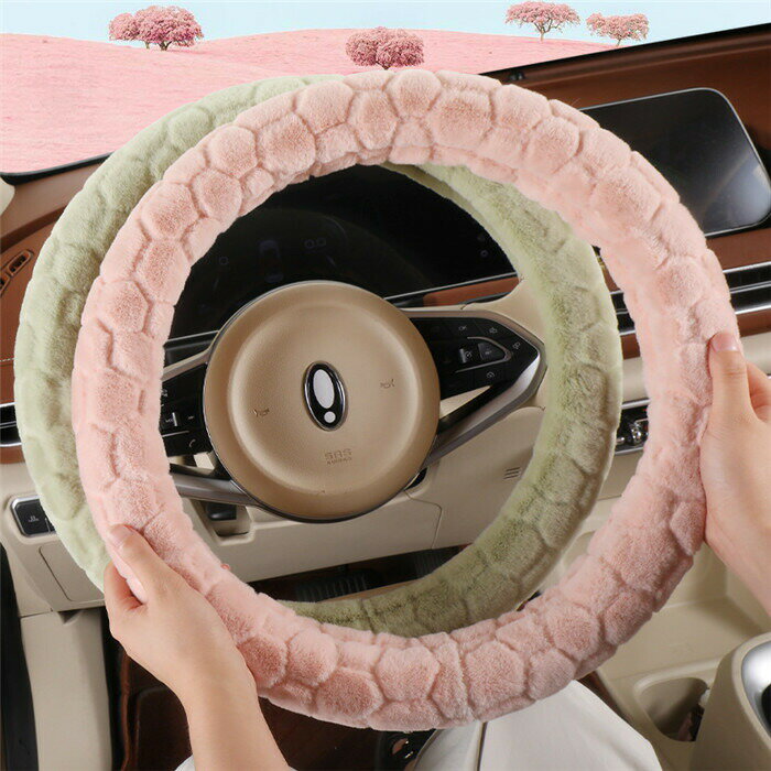Rakuten - ハンドルカバー ステアリングカバー 普通車 軽自動車 自動車 ボア 暖かい 36cm 38cm o型 d型 ビジネス おしゃれ かわいい 内装パーツ 握りやすい 汎用 通気 高級感 滑り止め ドレスアップ 簡単装着 内装用品 洗える 可愛い シンプル 車載用 車載 冬