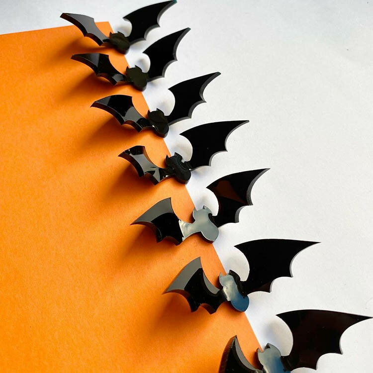 Rakuten - ハロウィン コウモリ 飾り 装飾 小物 6個セット パーティ デコレーション こうもり 立体 飾り付け インテリア雑貨