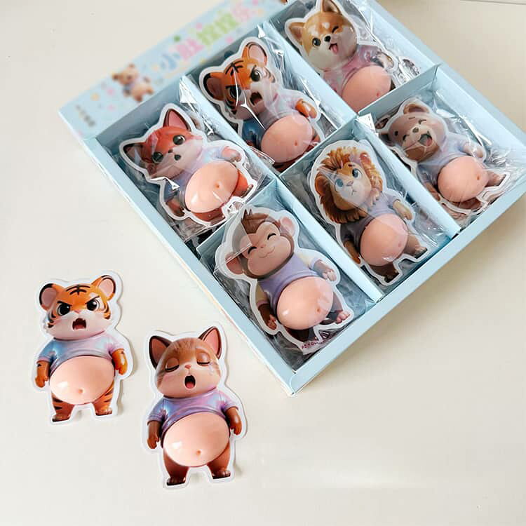 30点セットおなかもちもちパンダストレス解消お腹ぷにぷにぷにぷにシールお腹シールおしりシールご褒美シールかわいい立体ステッカー動物スクイーズ猿ライオンくまシール帳デコレーションお腹シールおもちゃプレゼント japanselect-10021301 ジャパンSelect サンプル画像2