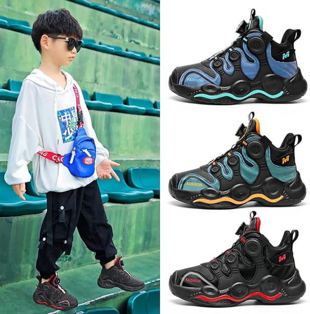 Rakuten - 小学生バスケットシューズジュニアバスケットボールシューズハイカットスニーカーアウトドアバッシュランニングシューズスポーツ靴快適な子供靴通気性