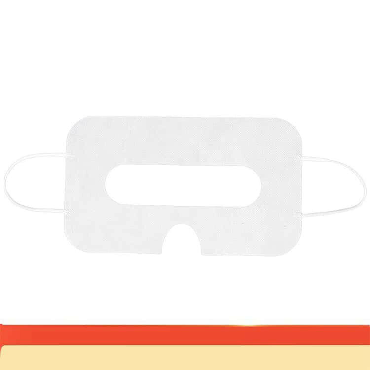 ジャパンSelectの汚れ防止マスクVRゴーグル用アイマスク不織布イベントVRマスク50枚体験用衛生布使い捨てVR体験用保護マスクアイマスクよごれ防止防汗VRゴーグル用マスクVRゴーグル用使い捨てマスク汗染み防止カバー展示会家庭用ホワイトブラック男女兼用｜アングル2