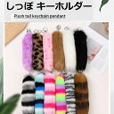 しっぽ キーホルダー ギャル しっぽ しっぽミニ キーホルダー 25CM カラーしっぽ ファー カラフルしっぽ フェイクファー 尻尾 ファーチャーム チャーム ...