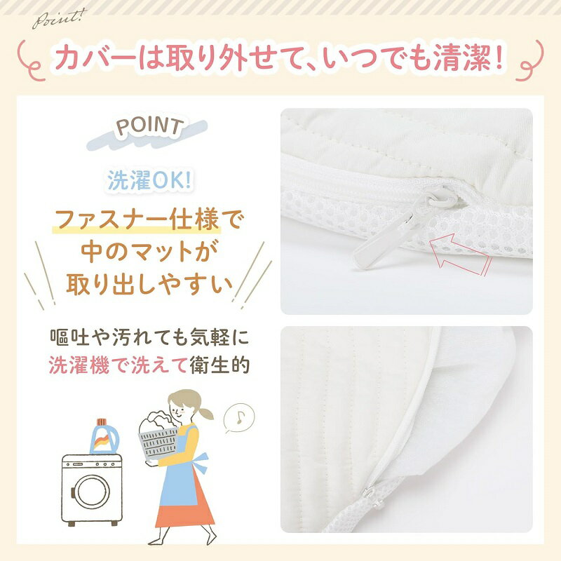 ベビーマット 円形 直径85cm 厚手 綿100％ 赤ちゃん プレイマット マルチマット イブルマット ラウンドマット お昼寝マット サニーマット ベビークッション 出産祝い おしゃれ