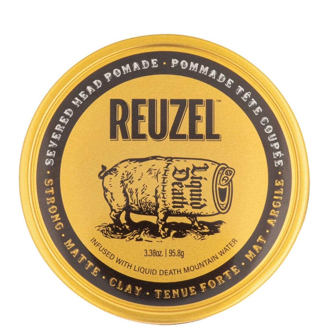 黒髪につけても光沢のでない、マットな仕上がり REUZEL（ルーゾー）は世界一有名なバーバーSCHOREM（シュコーラム）が手掛けた新世代ポマードブランド。 その反骨的なスタイルはロッカーやバイカーをはじめとする世界中の不良たちから圧倒的な支持を受け、発売からわずか半年で世界トップセールスを達成。 REUZEL（ルーゾー）という名前はオランダ語で「lard（豚の脂身）」を意味し、かつて豚の油と林檎を混ぜて作られていた古き良きポマードを現代風に再現しています。 ルーゾー×リキッドデス セパードヘッドポマード（ゴールド）：水性 ■ツヤがほとんど出ない水性クレイマットポマード。 超強力なホールド力で、どんな髪型も自由自在。 ポンパドールやオールバック等、髪の毛を持ち上げる髪型も簡単に再現できます。 ご使用の際は透明になるまで手のひらで伸ばしてください。 飲料メーカーLIQUID DEATHとのコラボ製品。 ツヤ感　：★☆☆☆☆☆☆☆☆☆ セット力：★★★★★★★★★★黒髪につけても光沢のでない、マットな仕上がり REUZEL（ルーゾー）は世界一有名なバーバーSCHOREM（シュコーラム）が手掛けた新世代ポマードブランド。 その反骨的なスタイルはロッカーやバイカーをはじめとする世界中の不良たちから圧倒的な支持を受け、発売からわずか半年で世界トップセールスを達成。 REUZEL（ルーゾー）という名前はオランダ語で「lard（豚の脂身）」を意味し、かつて豚の油と林檎を混ぜて作られていた古き良きポマードを現代風に再現しています。 ルーゾー×リキッドデス セパードヘッドポマード（ゴールド）：水性 ■ツヤがほとんど出ない水性クレイマットポマード。 超強力なホールド力で、どんな髪型も自由自在。 ポンパドールやオールバック等、髪の毛を持ち上げる髪型も簡単に再現できます。 ご使用の際は透明になるまで手のひらで伸ばしてください。 飲料メーカーLIQUID DEATHとのコラボ製品。 ツヤ感　：★☆☆☆☆☆☆☆☆☆ セット力：★★★★★★★★★★