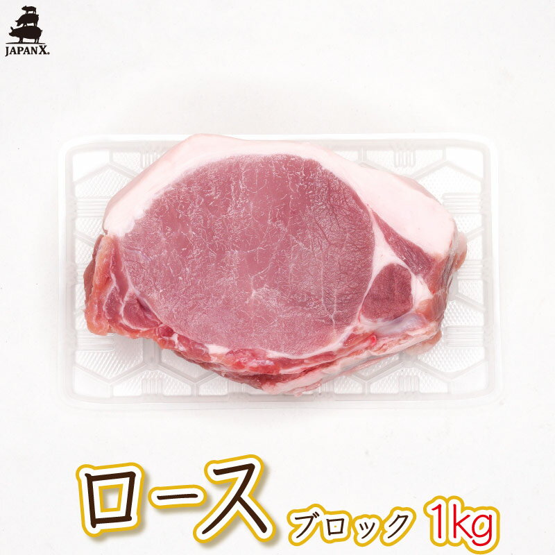 【ジャパンエックス】【ロース ブロック肉 1kg】豚ロース肉 塊肉 ブロック肉 銘柄豚 冷蔵 国産 ジャパンX japanx