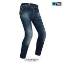 【正規総代理店】PMJ ラッセル ブルー / ピーエムジェイ バイク用 ライディング バイク パンツ デニム カジュアル 細身 プロテクター付き 耐摩耗 イタリ...