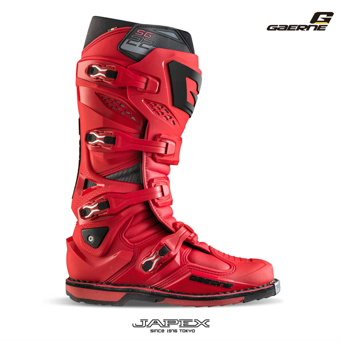 【正規総代理店】ガエルネ SG-22 エスジー22 レッド / GAERNE オフロードブーツ モトクロス用 ガエルネ最高峰モデル イタリア製