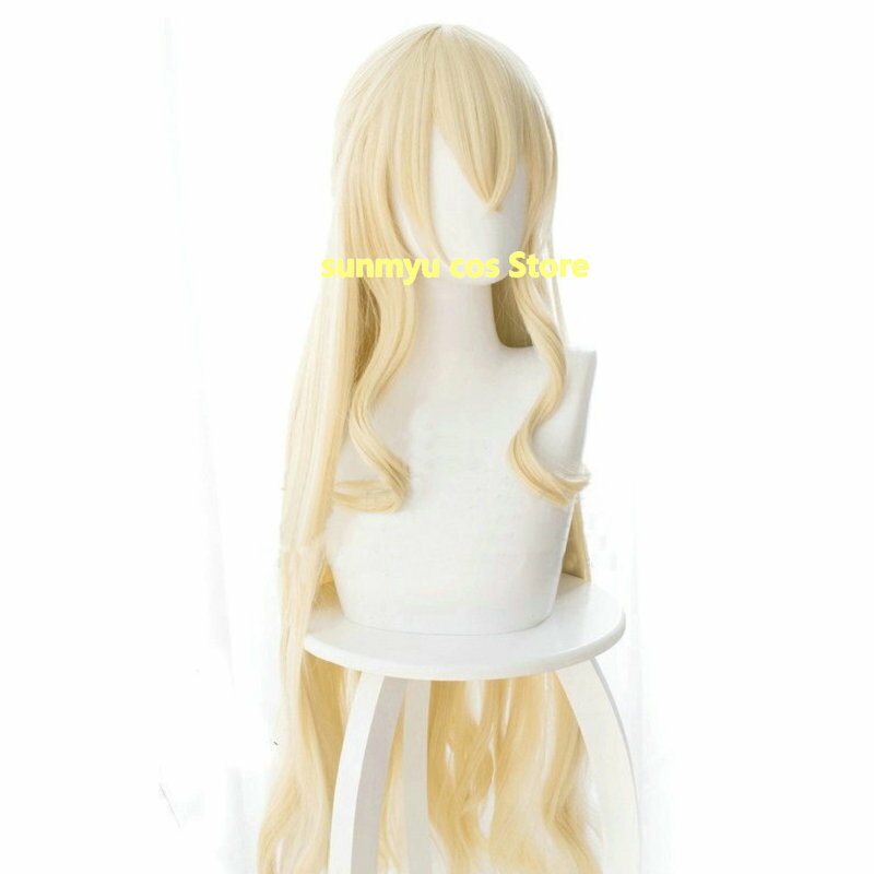 Student Clothes - 黄色い波の長い髪 ライトイエロー　 コスプレ道具 ウィッグ、かつら