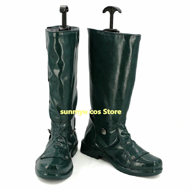 ダックグリーン靴 ロングブーツ オーダーサイズ コスプレ靴