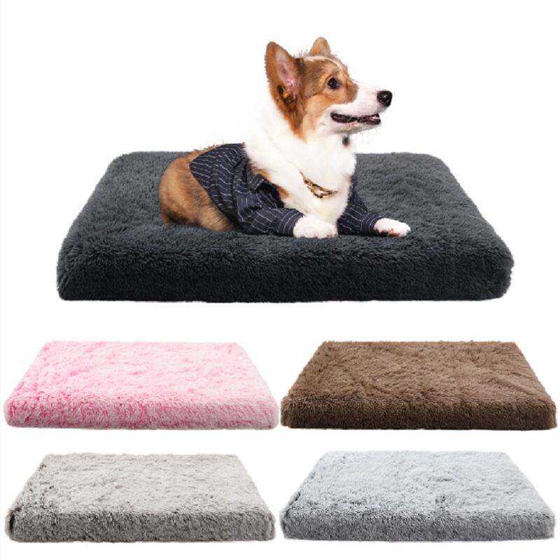 Pet Goods - ペットベッド かわいい 猫 小型 中型犬 大型犬 もこもこ ふんわり ペットクッション 大きい 小さい ラージ 超ボリューム 春 夏 秋 冬 寒さ対策 カバー取り外して洗える　ペットベッド　ペットマット　長方形