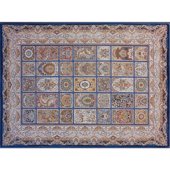 ペルシャ絨毯 の本場から イラン産 ウィルトン織 超高密度 絨毯 225万ノット ダークブルー 200×250cm-201971 [2]