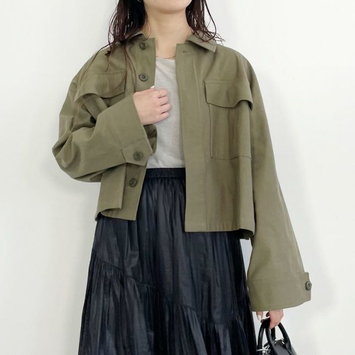 Rakuten - 【70％OFF】ミリタリージャケット アウター 羽織り ジャケット レディース 柔らかい 軽い オーガニックコットン 綿 春秋 エント ENTO