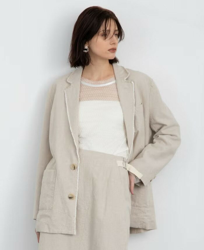 Rakuten - 【61％OFF】リネンジャケット 春ジャケット コットンリネン オーバージャケット ENTO 公式