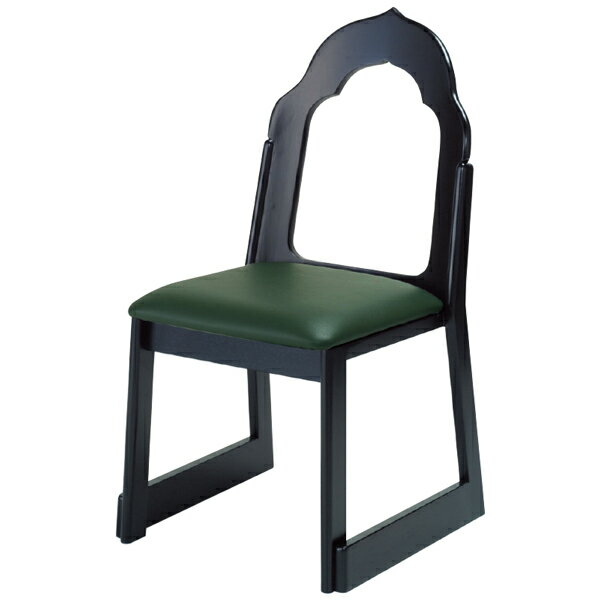 楽天寺院、神社用品のジャータカ万能机用　椅子　黒塗