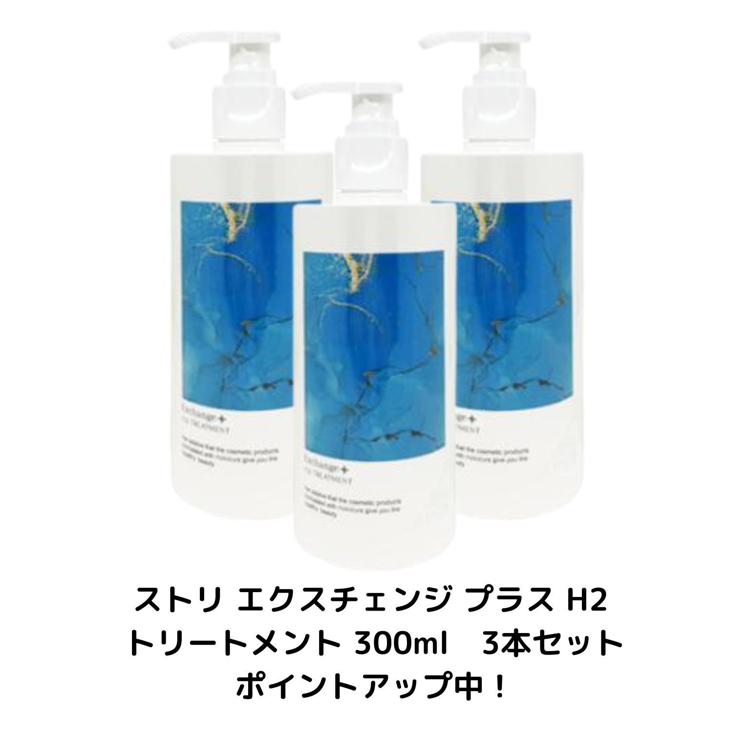 【3本セット】ストリ エクスチェンジ プラス H2 トリートメント 300ml 　【Exchange+H2ヘアケアシリーズ】　頭皮 泡 サロン 美容室 水素 艶 髪 ヘアケア 保湿 ダメージ うるツヤ ボリューム ヘアカラー