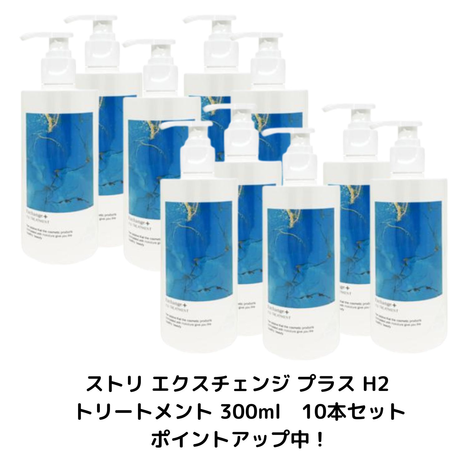 【10本セット】ストリ エクスチェンジ プラス H2 トリートメント 300ml 　【Exchange+H2ヘアケアシリーズ】　頭皮 泡 サロン 美容室 水素 艶 髪 ヘアケア 保湿 ダメージ うるツヤ ボリューム ヘアカラー