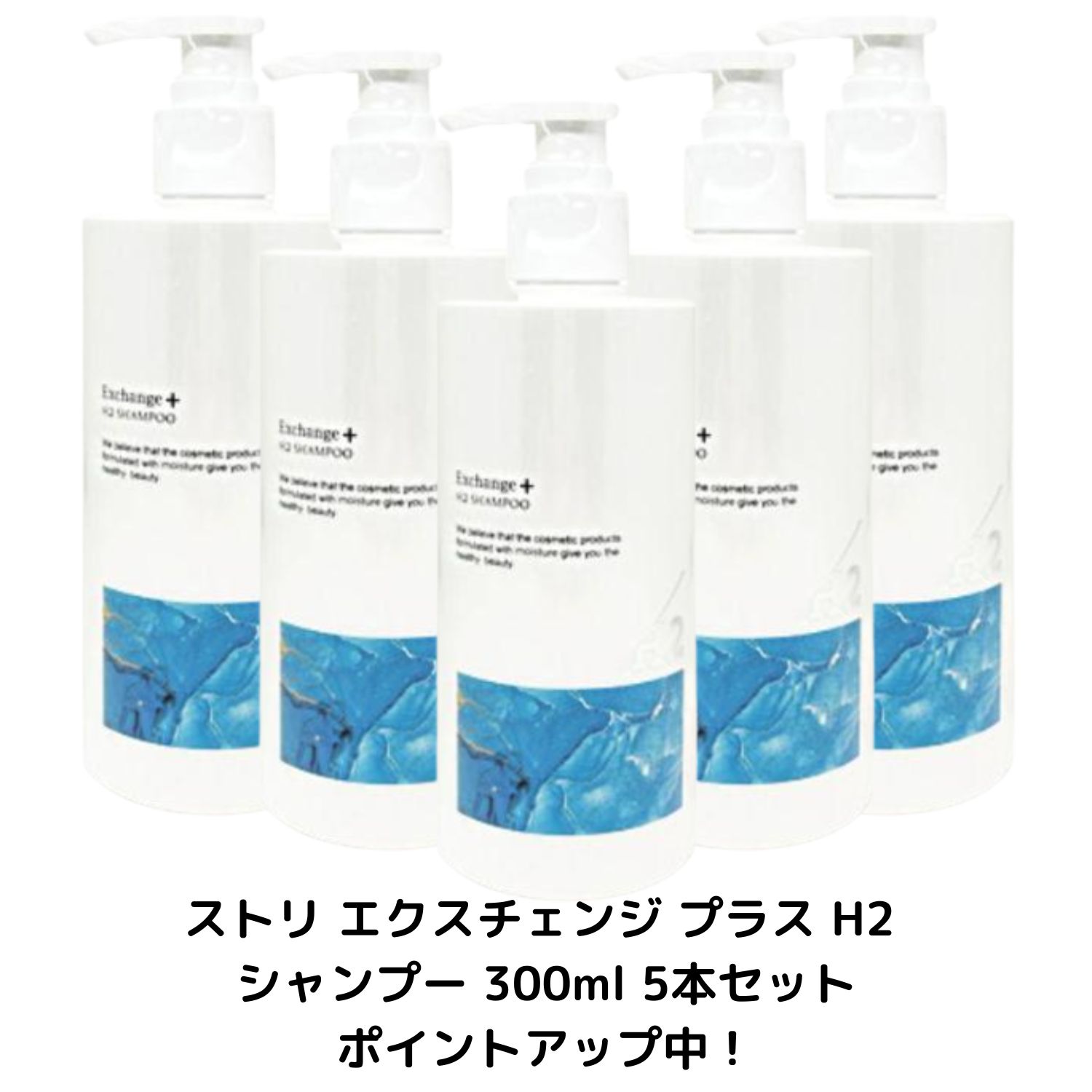 【5本セット】ストリ エクスチェンジ プラス H2 シャンプー 300ml 【Exchange H2ヘアケアシリーズ】 頭皮 泡 サロン 美容室 水素 艶 髪 ヘアケア 保湿 ダメージ うるツヤ ボリューム ヘアカラー